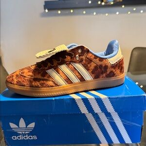 Adidas Women Brown Leopard Sneakers